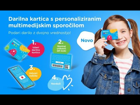 NOVO - Podari darilno kartico Baby Center s personaliziranim multimedijskim sporočilom