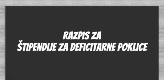 Razpis za štipendije za deficitarne poklice v šolskem letu 2023-24