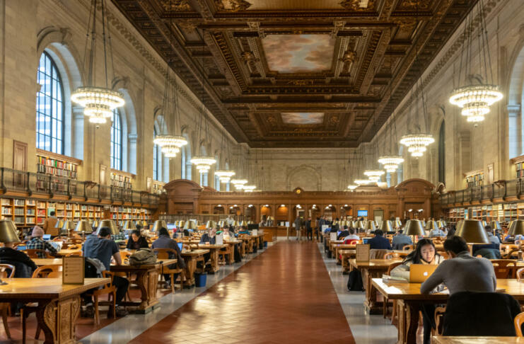 New York , USA-December 22,2019: The New York Public Library Stephen A. Schwarzman Building