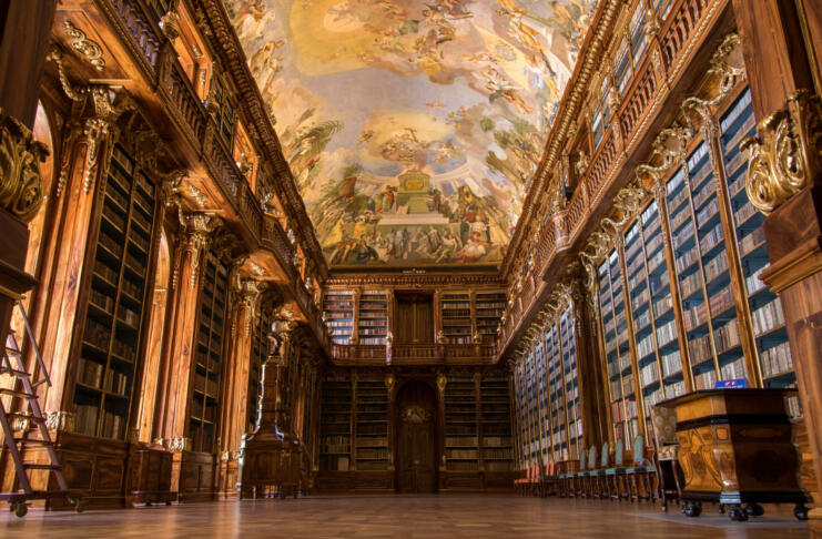 Philosophical Hall is one part of this impressive library with outstanding paintings on its ceiling