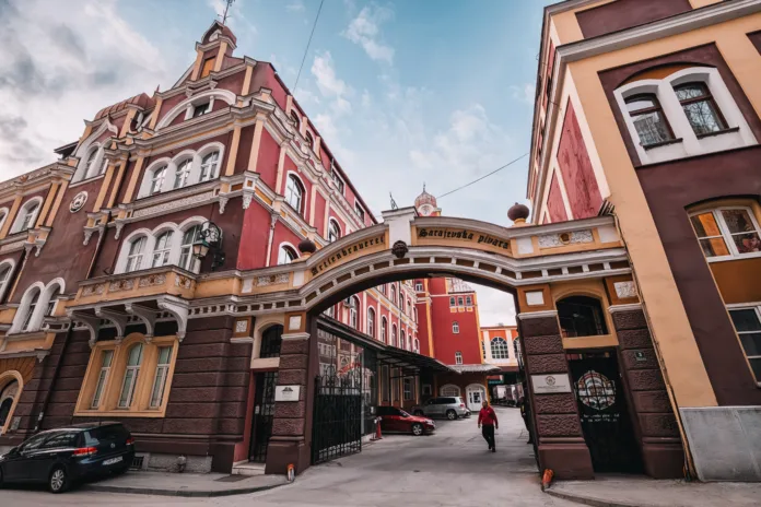 15 March 2024, Sarajevo, Bosnia and Herzegovina: Balkan historic brewery museum, where the red brick architecture welcomes visitors to a journey through Bosnia's beer-making heritage.