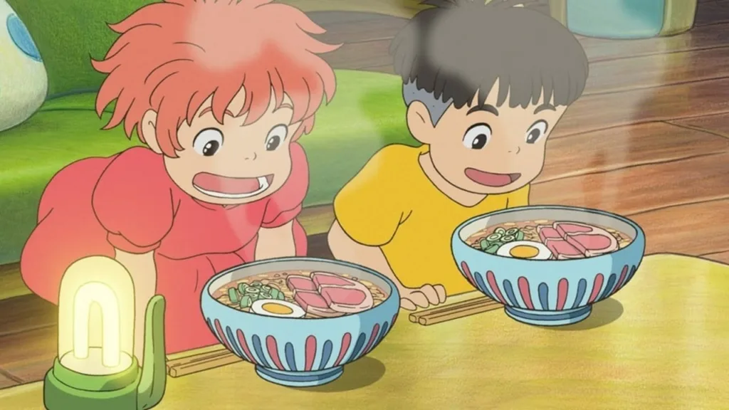 Ponyo in Sōsuke jesta ramen