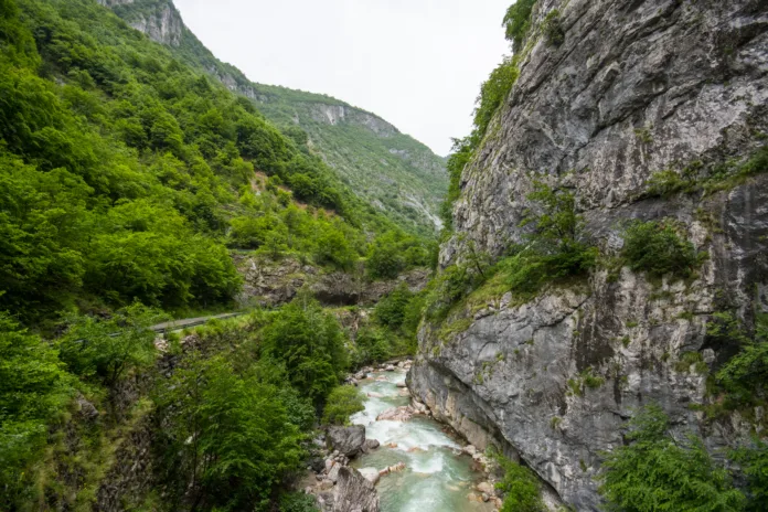 The beautiful nature of Rugova canyon in the countryside of Kosovo