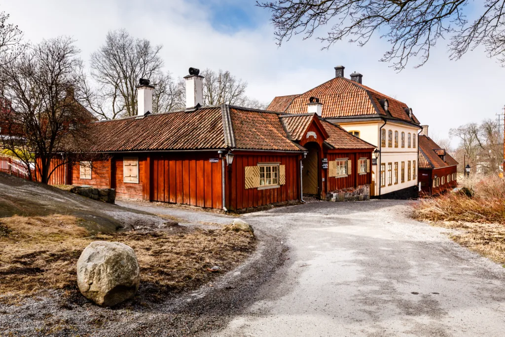 Traditional Swedish Houses in Skansen National Park, Stockholm, Sweden