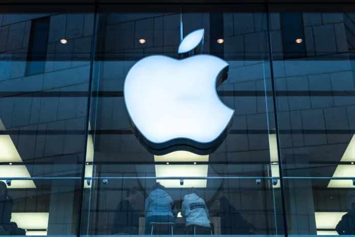 Munich, Germany – September 19, 2019: Apple store in Munich Germany. Young teenager student people hippster buying latest modern design tech for university and school