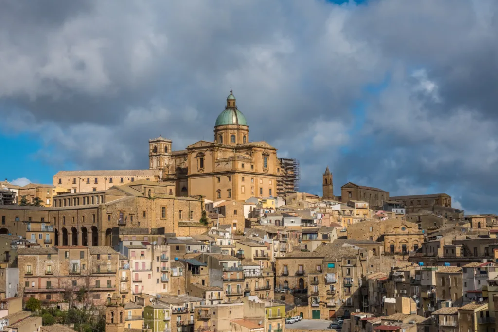 Piazza Armerina, Enna province, Sicily, southern Italy. Famous for its Roman mosaics in the Villa Romana del Casale and its architecture dating from medieval through the 18th century.