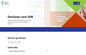 Določanje ravni SOK: datum spričevala