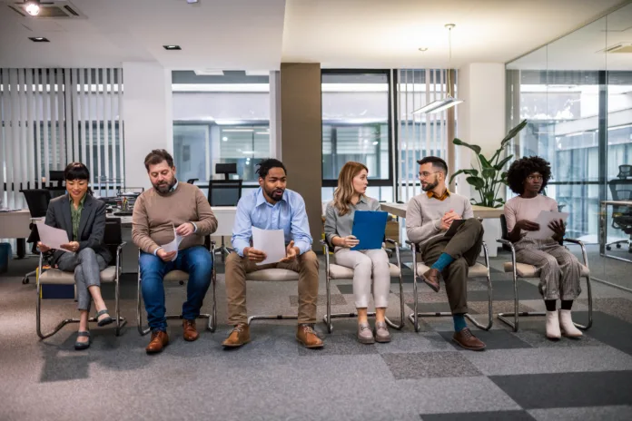 Business people waiting for job interview