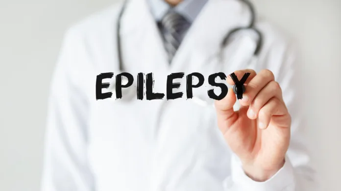 Doctor writing word Epilepsy with marker, Medical concept