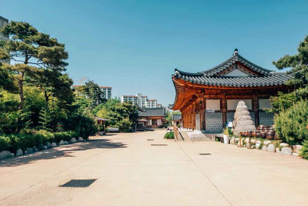 Korean traditional house hanok in Bucheon, Korea