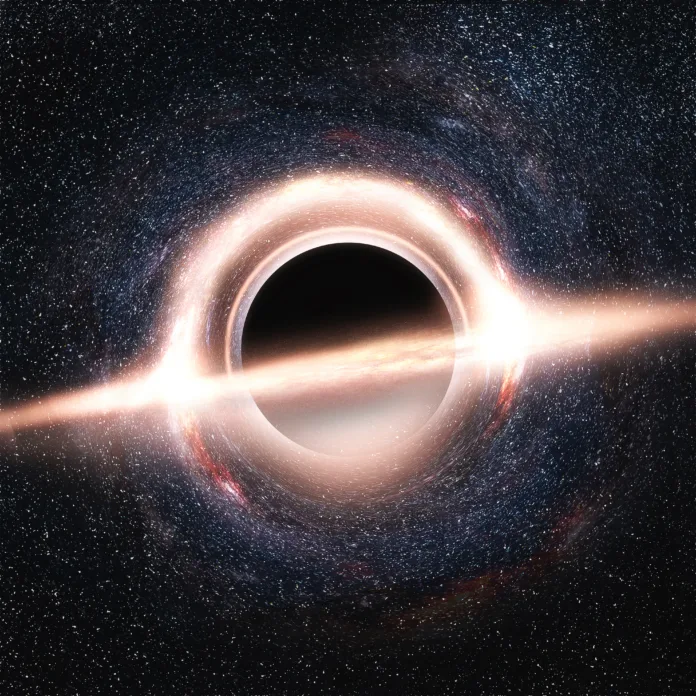 Gargantua or Black hole in universe my photo created http://www.istockphoto.com/th/photo/milky-way-vertical-at-night-gm467451238-60343332