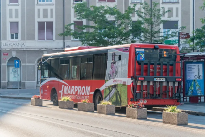 Maribor, Slovenia - June 2, 2022: City bus in Maribor.