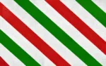 three colour diagonal painted plaster wall Italy flag colors