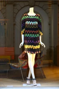 Milan, Italy - February 12, 2015: a window of Missoni boutique in via Monte Napoleone