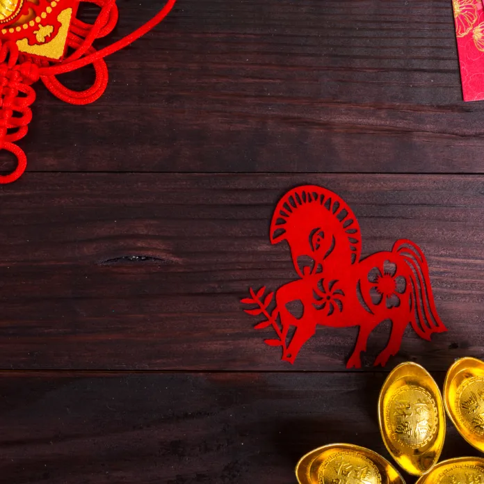 Year of horse Chinese zodiac animals paper cutting